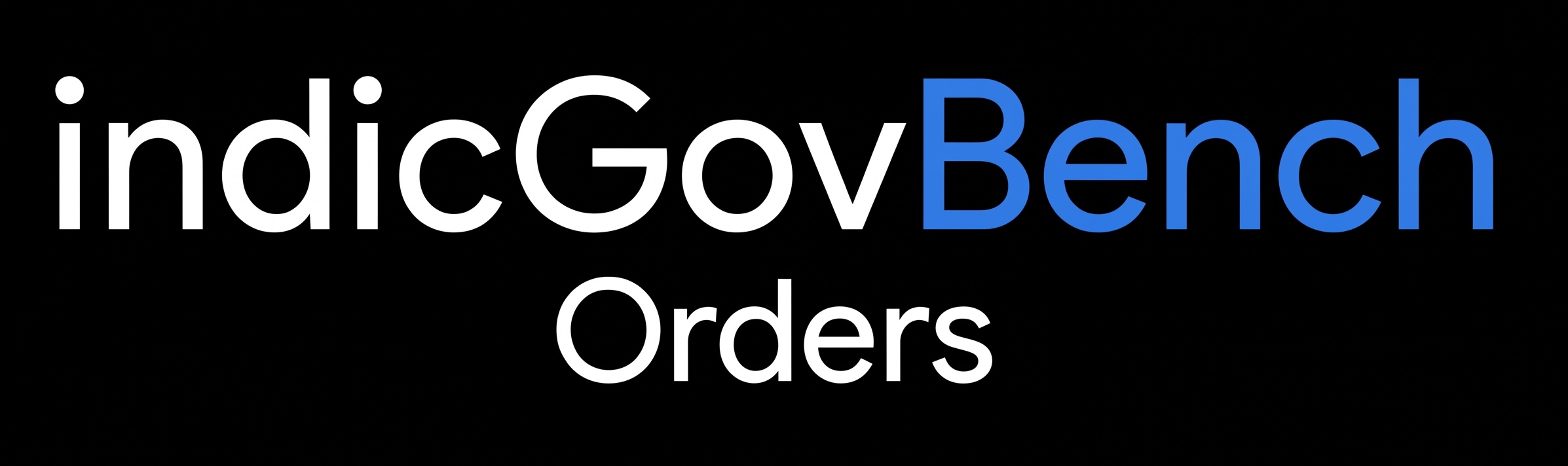 indicGovBench-Orders